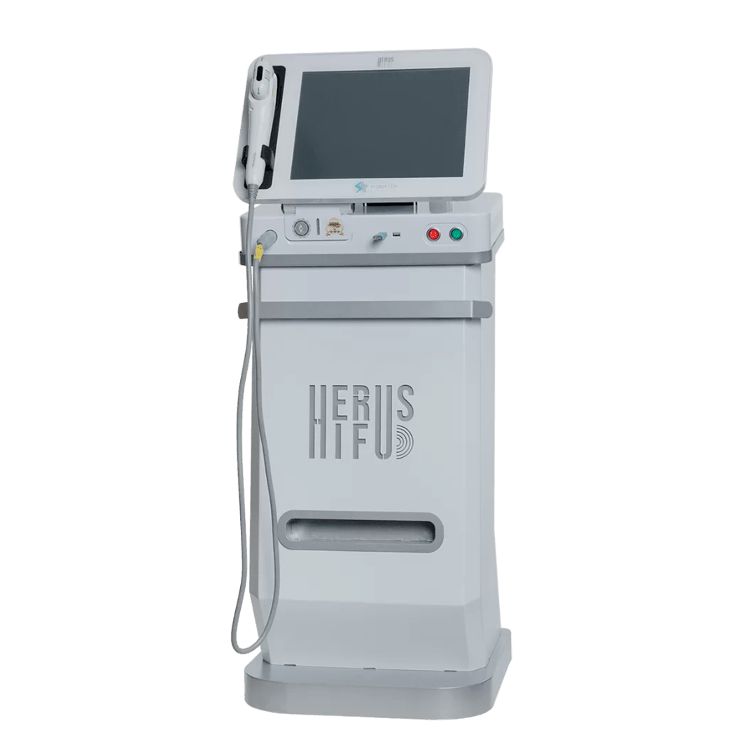 HERUS HIFU Ultrassom micro e macrofocado para tratamento da flacidez e rejuvenescimento profundo. Equipamento preciso com aplicação segura e eficaz.